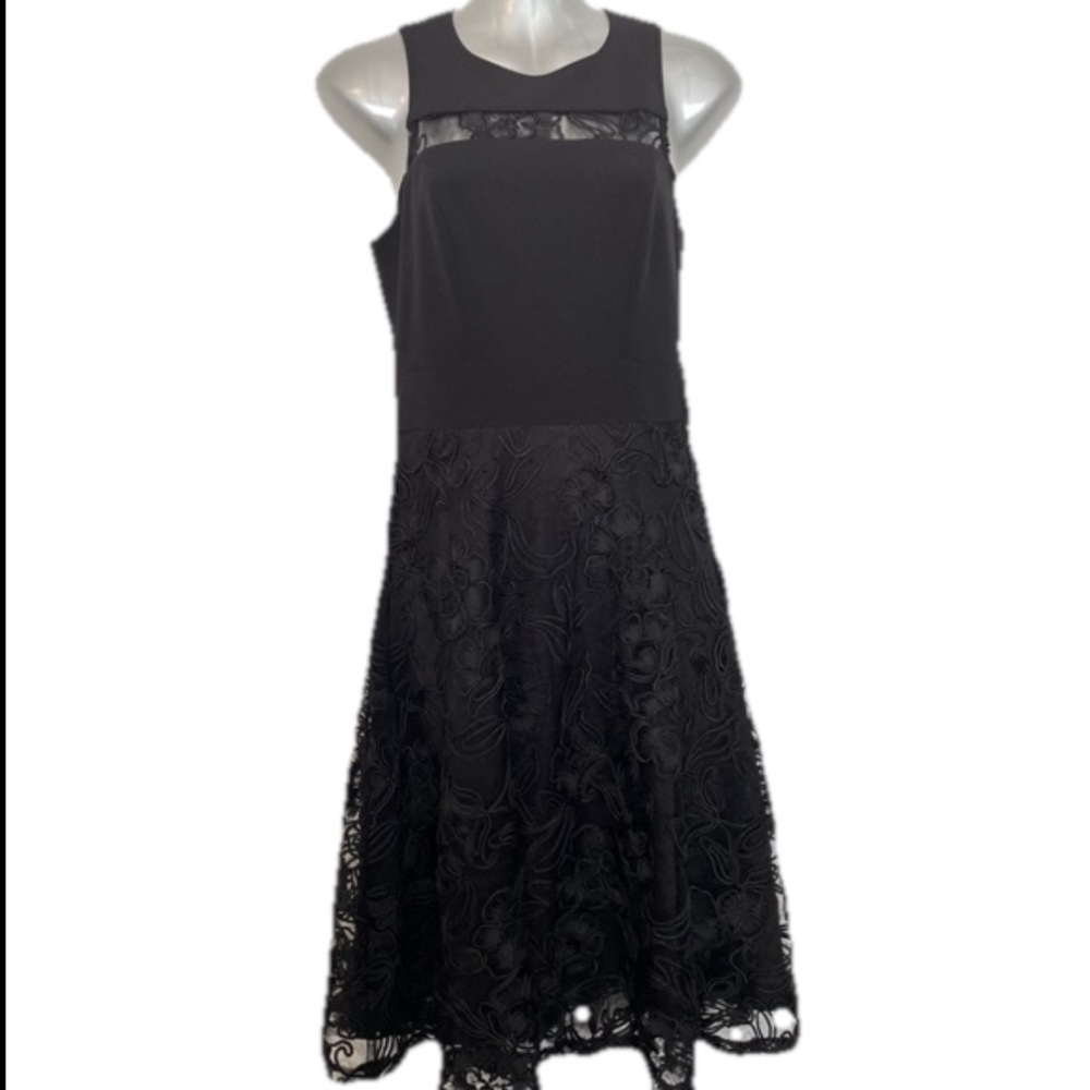 Le Chateau Black Lace Sleeveless Dress Size XS